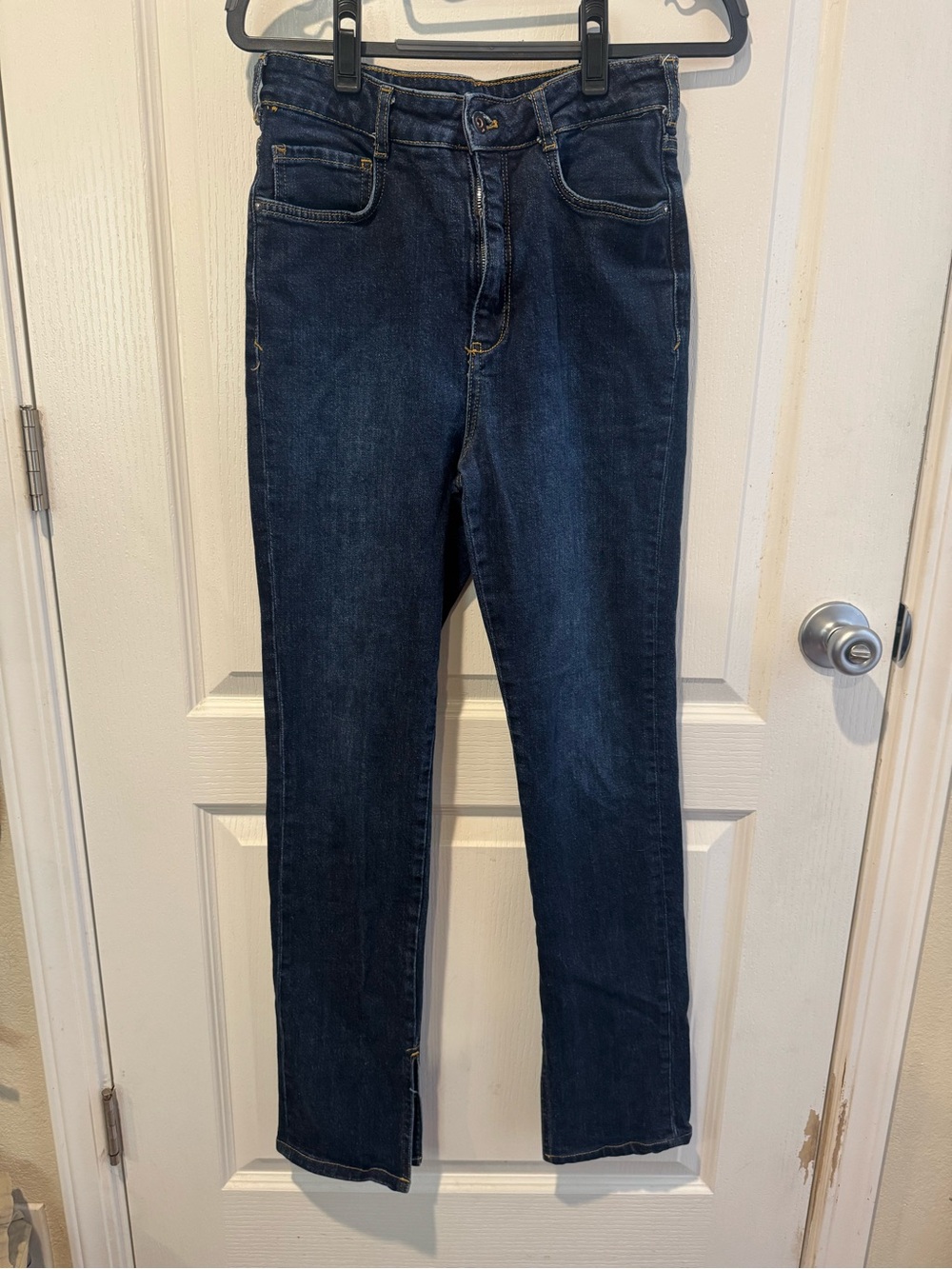 Pilcro Dark Blue Straight Leg Jeans